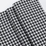 tissu houndstooth orange gris bleu marine vert noir blanc classique résistant couture 100x150cm