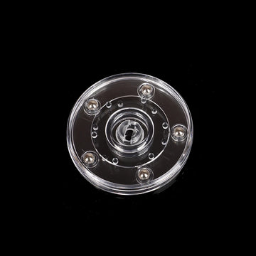 support disque transparent moderne rotatif 360 degrés sections rondes différentes tailles