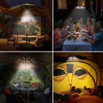 lampe solaire parasol led noir moderne clip jardin campingextérieur instructions inclusées