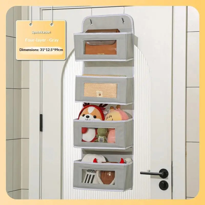sac suspendre moderne gris beige poches fenêtres transparentes organisation chambre bain
