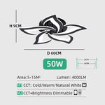 plafonnier led moderne fleur lotus blanc télécommande différentes couleursflux lumineux réglable garantie an