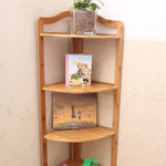 étagère d'angle moderne étagères murales sans perçage bois clair naturel étages rangement cuisine chambre