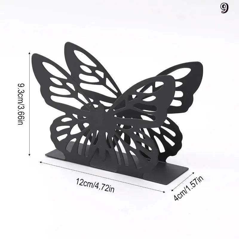 porte serviettes moderne noir blanc papillon papier opacité décoratif tiroir rangement organisateur table manger