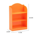 étagère miniature blanche rose beige pâtisseries motifs modernes plastique rangement maison poupée