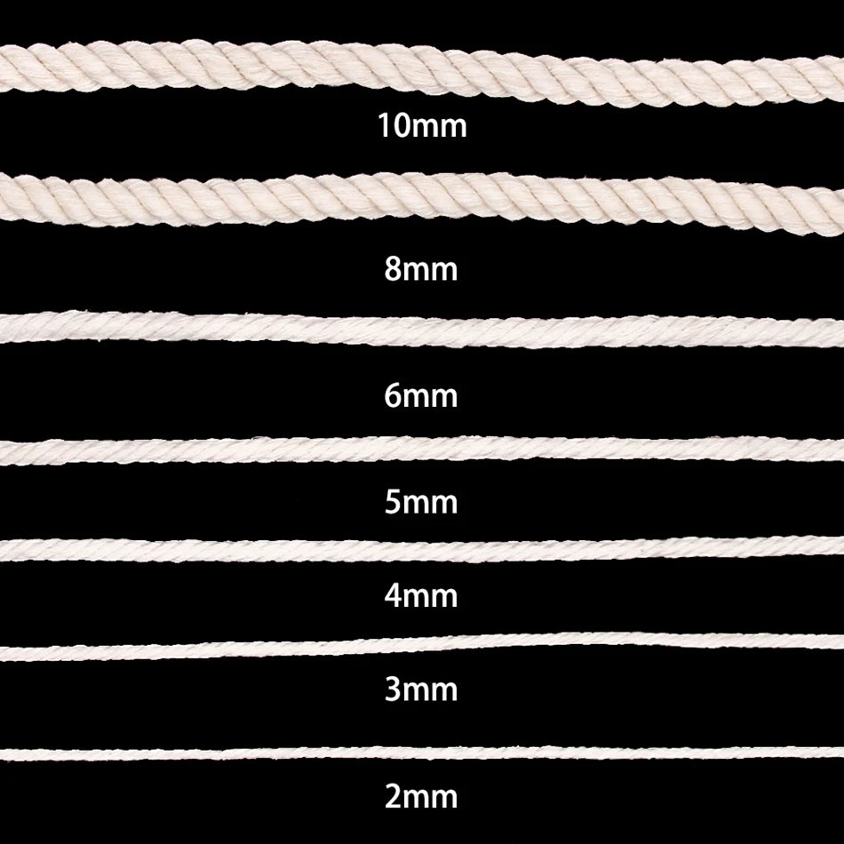 corde macramé coton blanc naturelle décoration murale artisanale bricolage rustique textile