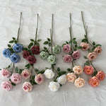 bouquet roses artificielles décoration mariage anniversaire intérieur classique blanc rose vert