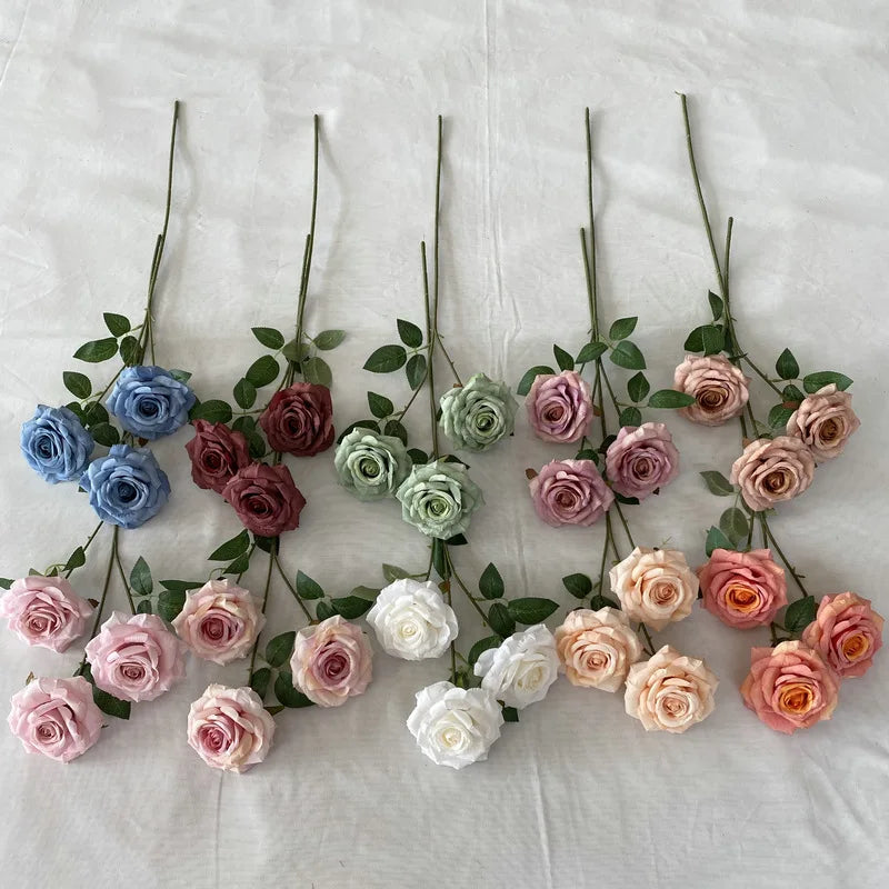 bouquet roses artificielles décoration mariage anniversaire intérieur classique blanc rose vert