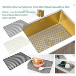 tapis silicone antidérapant protection évier cuisine vaisselle assiettes tasses couverts moderne minimaliste