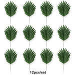 feuilles artificielles tropicales vertes décoration extérieure naturelle mariage anniversaire fête hawaïenne luau