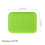 tapis silicone rectangle antiadhésif bleu orange vert jaune utilitaire moderne respectueux environnement