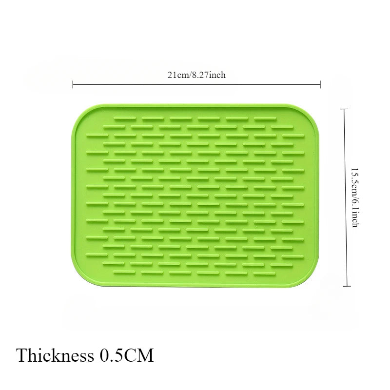 tapis silicone rectangle antiadhésif bleu orange vert jaune utilitaire moderne respectueux environnement