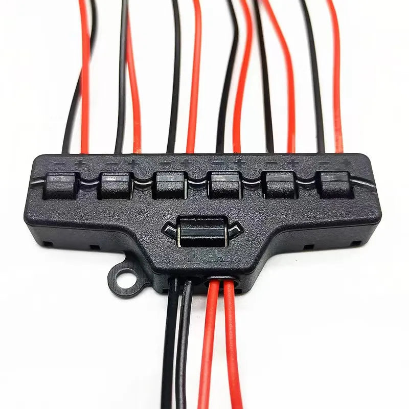 connecteur branchement led noir ports ports pièces self locking câbles noirs bleus plat lisse