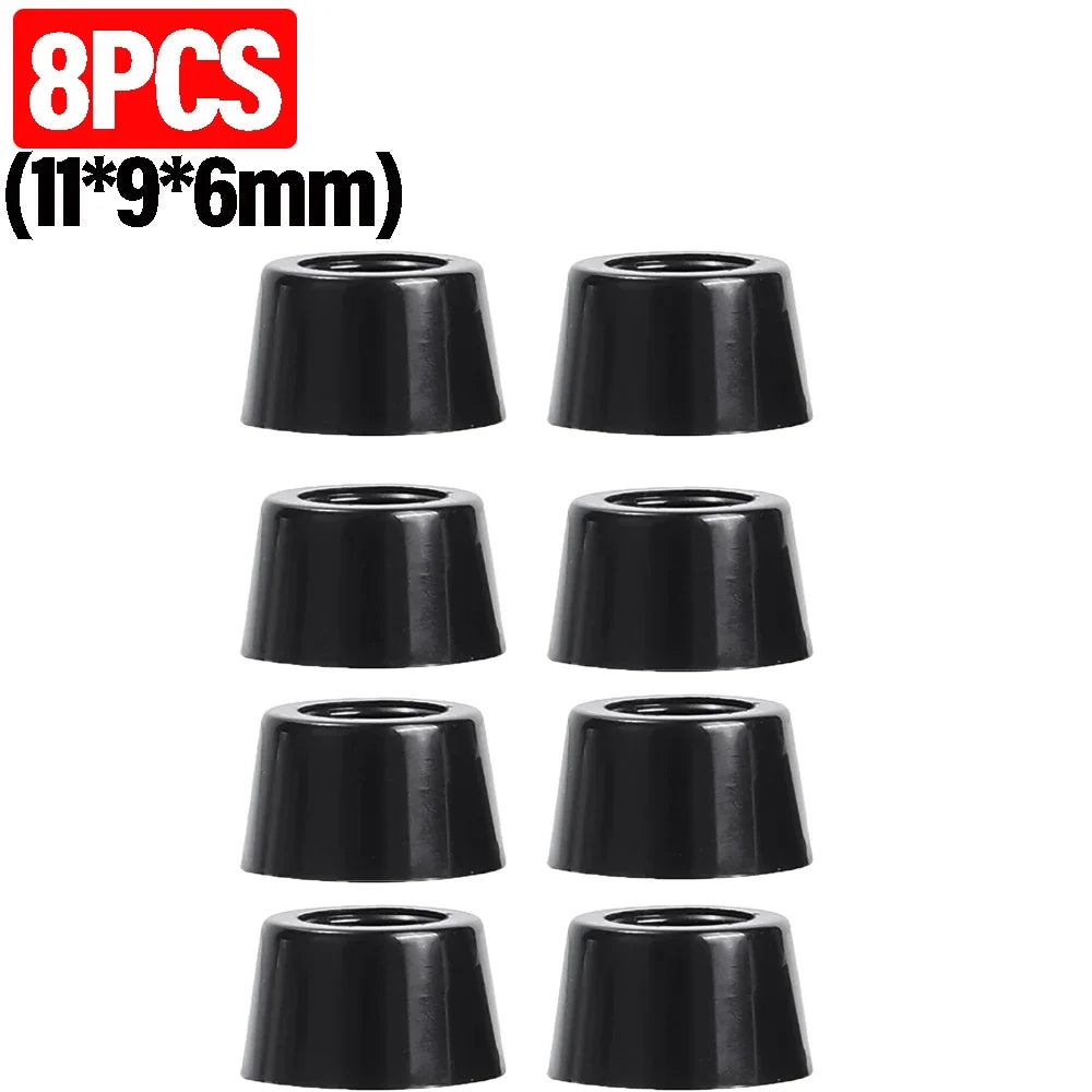 pieds meubles noirs anti vibration antidérapants protection moderne 8mm 12mm 15mm 18mm 40 pièces