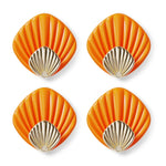 porte serviettes adhésifs coquillage moderne blanc gris orange vert salle bains cuisine