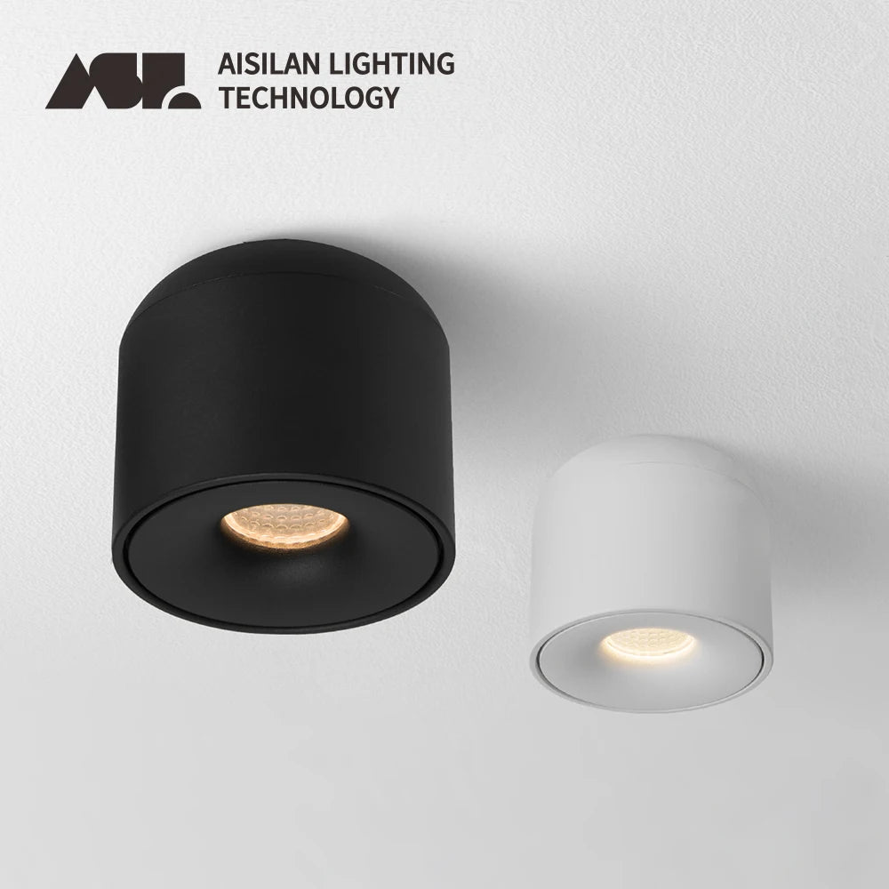 spots led 9w noir blanc modernes antiéblouissement aluminium 7w 9w triac dimmable 90260v