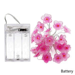 guirlande lumineuse fleurs rose moderne dégradée led batteries usb noël saint valentinintérieur mariage