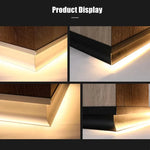 plinthes led noir blanc doré gris lisses contemporaines clips fixation h50 80mm