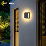 lampe murale led moderne noire ip65 rectangulaire mat 14cm 14cm fixée