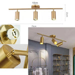 Spot LED moderne or noir conique montage surface deux sources lumineuses