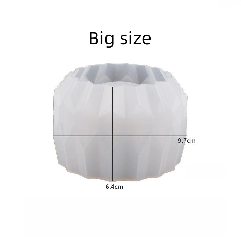 cache pot géométrique silicone bleu blanc noir moderne minimaliste plateau support facettesiaux