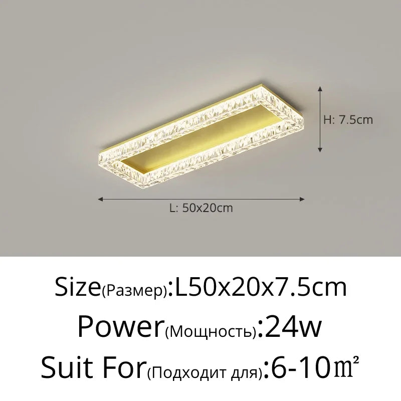 plafonnier moderne led blanc doré noir cristaux contemporain fixations invisibles