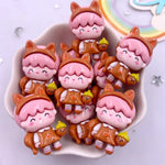 figurines animées colorées cartoon personnages accessoires coronnes chapeaux sacs ornement scrapbooking bricolage