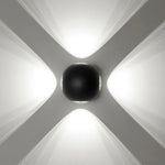 applique murale led moderne sphérique noir blanc 12w 6w 4lumièresextérieurhydrofugue