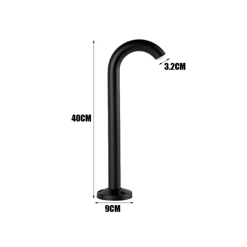 lampe sol moderne noire ip65 led orientable éclairage extérieur pelouse 249 2000lm fixations aluminium