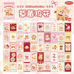 autocollants kawaii ours mignons rose beige blanc diy scrapbooking cartes postales