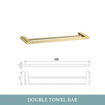 accessoires salle bain doré moderne porte serviettes fixations murales ensemble quincaillerie