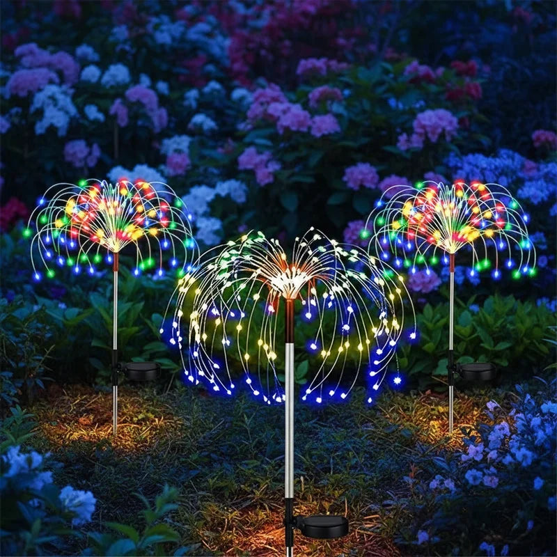 lampe solaire multicolore étoile lumineuse moderne points dispersés patio extérieur