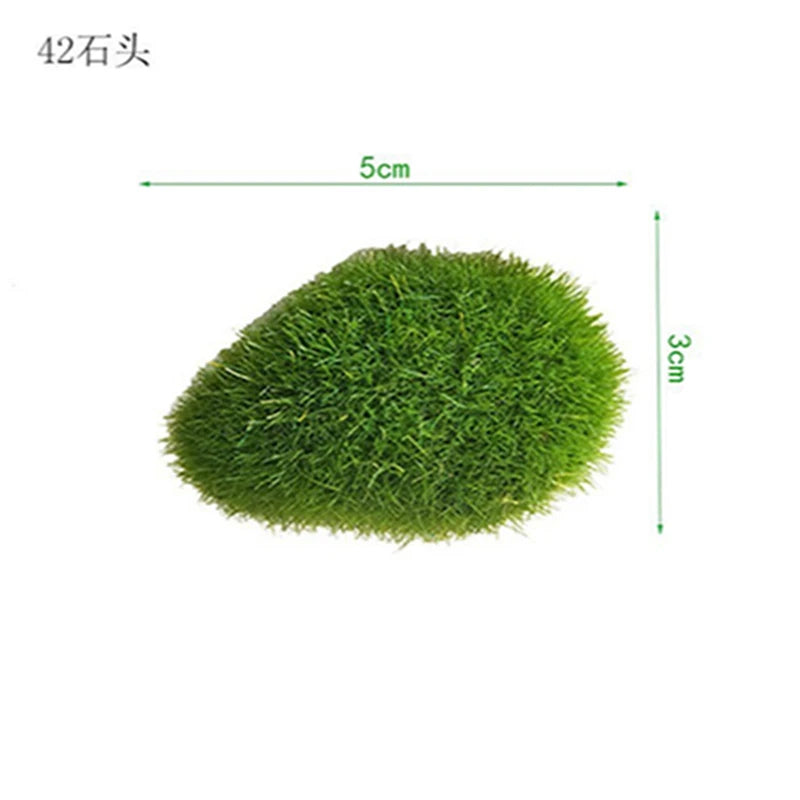 décoration extérieure moderne pierres artificielles vertes pelucheuses 12cm 9cm anniversaire jardin fêtes decoration christmas