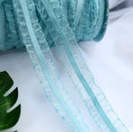 ruban dentelle élastique décoratif gris bleu vert jaune rose blanc noir orange élégant frisé