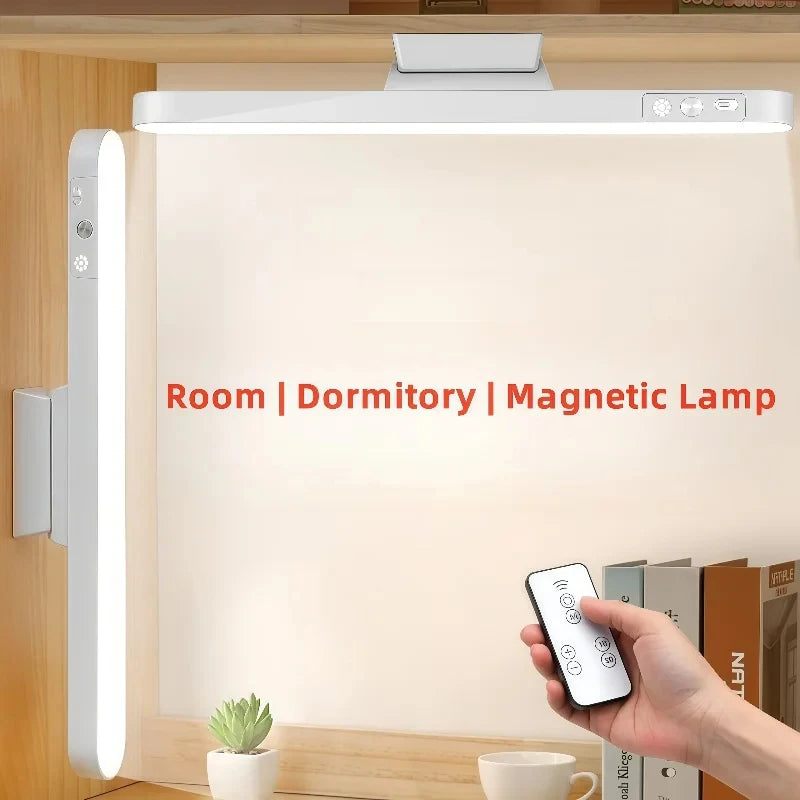 lampe led table aimantée rechargeable usb blanc moderne minimaliste adjustable trois couleurs