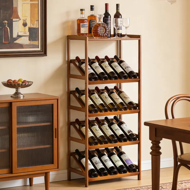 présentoir bouteilles vin bois naturel moderne étagères murales salon decoration meuble almacenamiento bouteilles vin