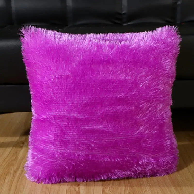 housse coussin velours doux moderne violet rouge vert blanc noir 41x41 cm