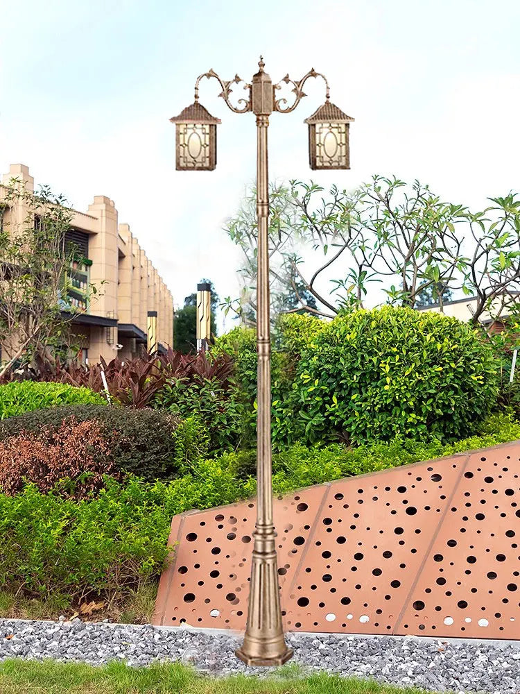 lampe rue dorée moderne motifs floraux élégants ip65 certifiée ans