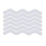 tapis antidérapant moderne adhésif noir gris rose bleu rayures ondulées salle bain sécurisé imperméable