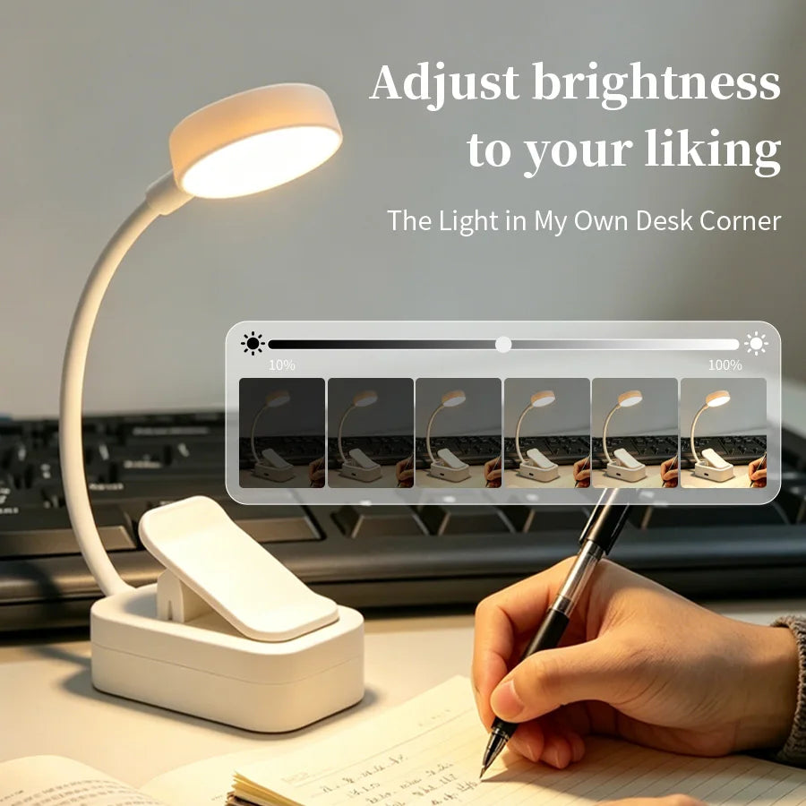 lampe led rechargeable usb modes couleurs gradation progressive clip flexible moderne minimaliste