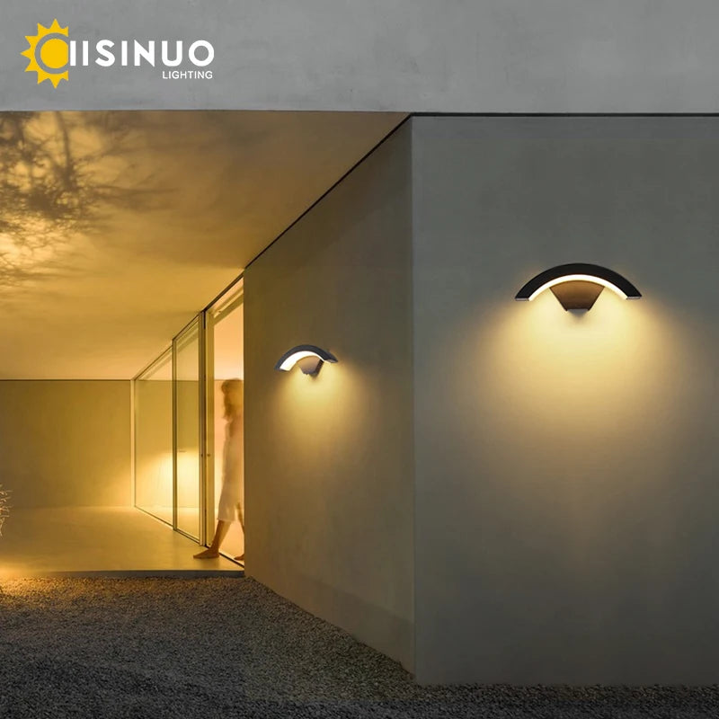 applique murale moderne led ip65 étanche noir contemporaine capteur mouvement 18w 24w cool warm