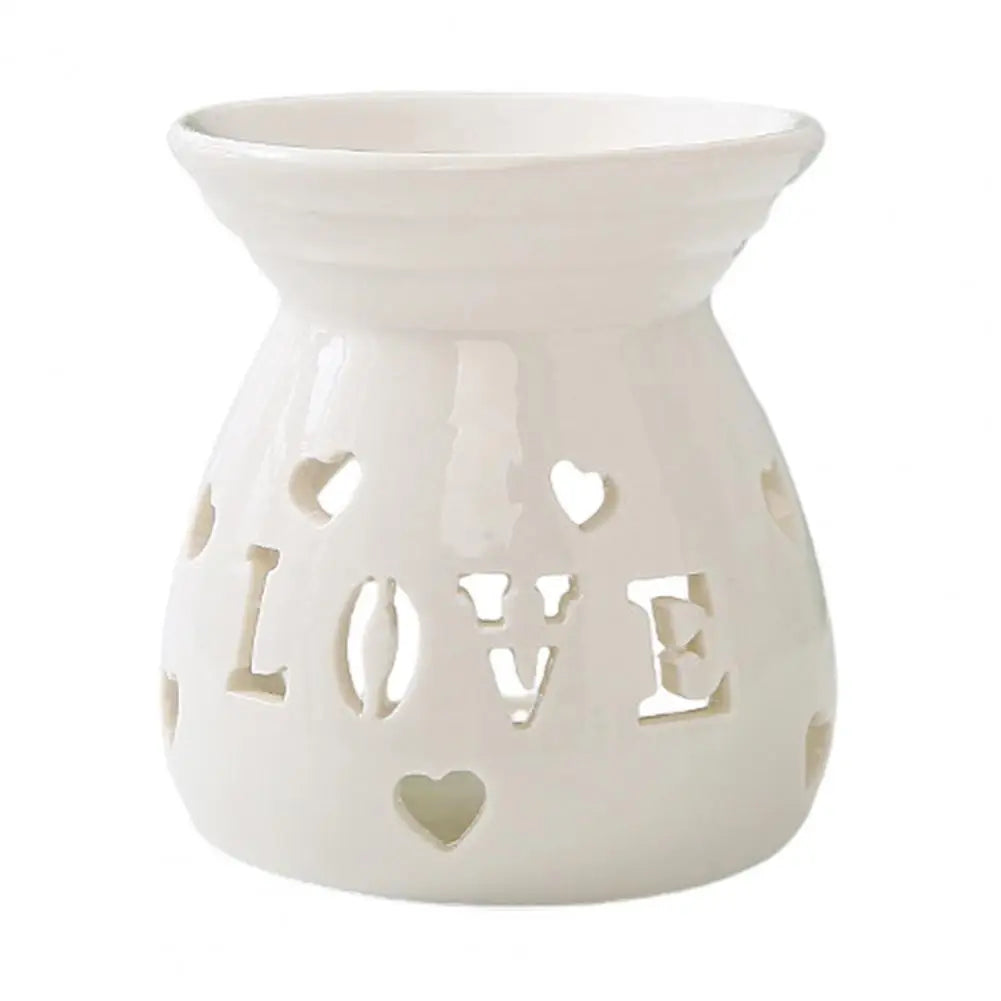 brûleur parfum blanc bleu moderne étoiles coeurs love bougie support minimaliste chambre salon