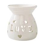 brûleur parfum blanc bleu moderne étoiles coeurs love bougie support minimaliste chambre salon