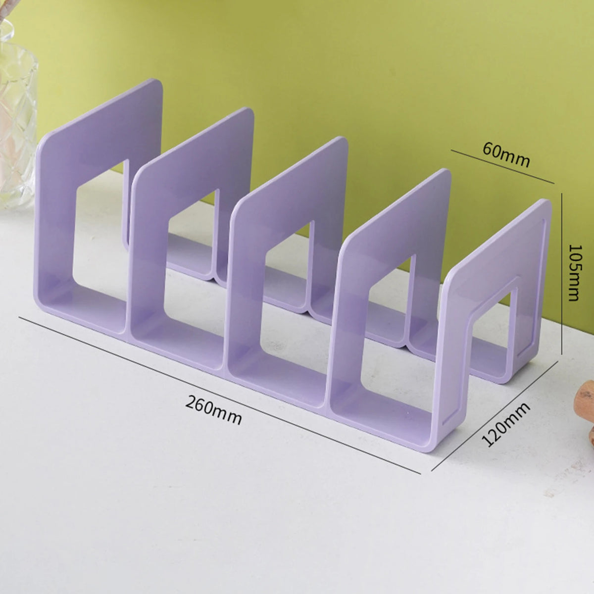 support livres violet bleu clair moderne minimaliste empilable haute capacité rangement maison bureauécole