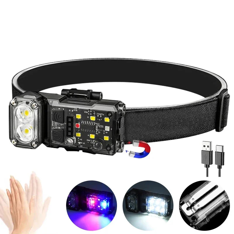 lampe torche rechargeable portable led porte clés compact moderne boutons commande noir transparent