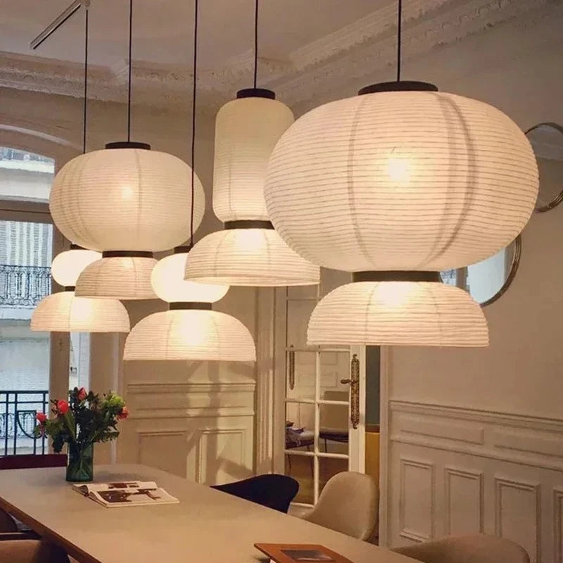suspension lumineuse moderne minimaliste blanc noir rayures horizontales finies opaques câble électrique interrupteur led