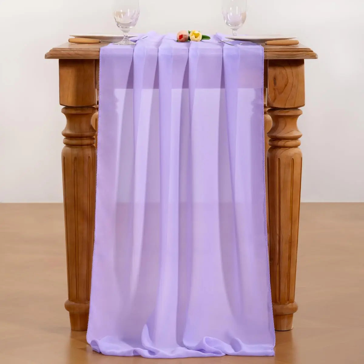 chinois moderne violetclair chemin table fixeruban opacité unimotif mariage fête transparent