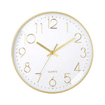 horloge murale moderne nordique verre transparent chiffres arabes blanc noir