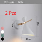 lampe murale moderne conique vis fixation noir blanc rose bleu marine jaune gris minimaliste