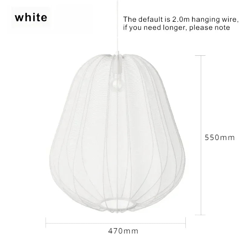 suspension lumineuse moderne blanc crème rayures verticales 300mm 495mm 550mm 470mm