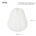suspension lumineuse moderne blanc crème rayures verticales 300mm 495mm 550mm 470mm